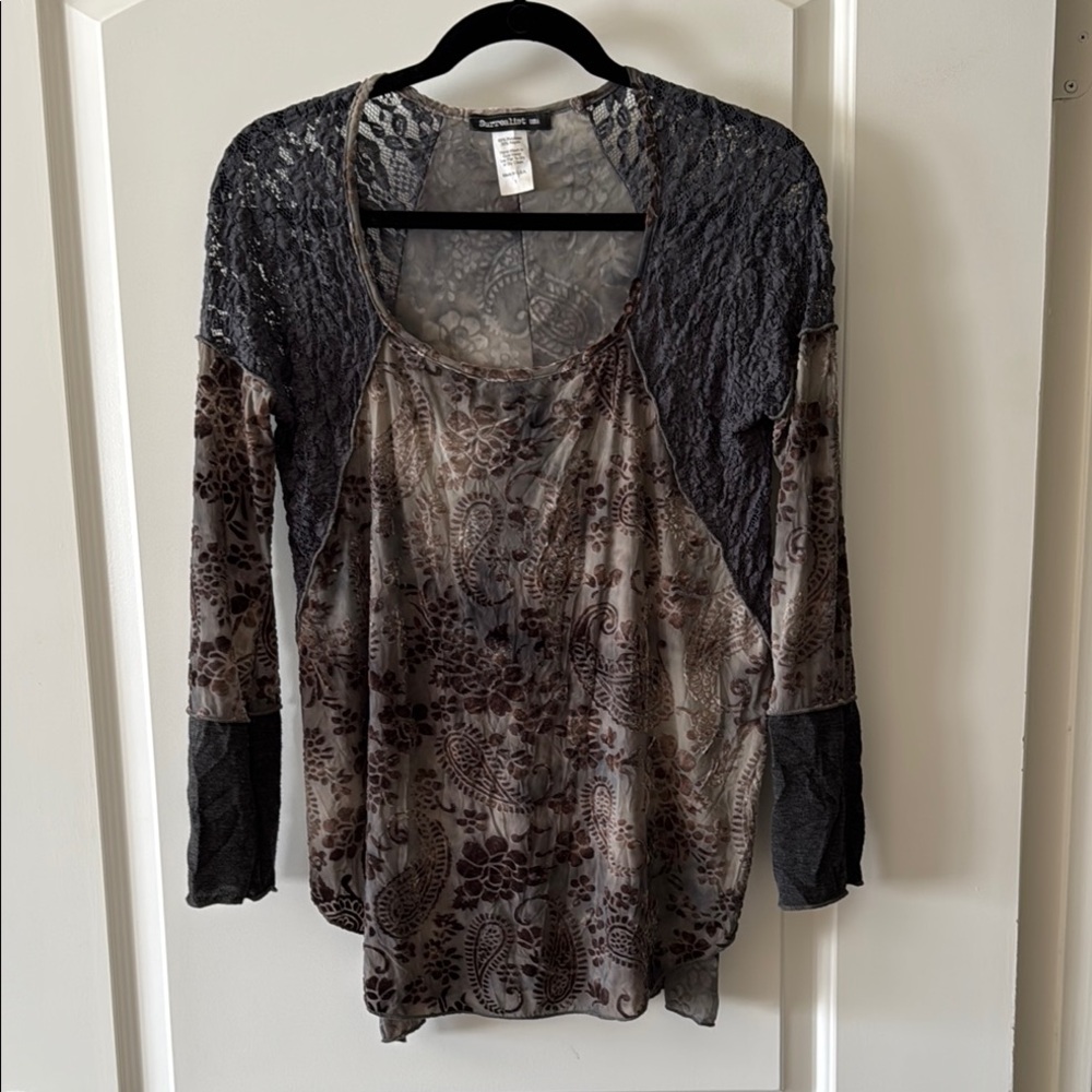 Beautiful Boho burnout top